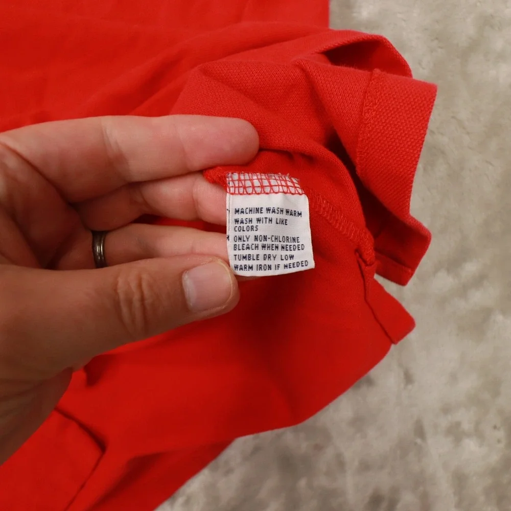 Polo Ralph Lauren‎ Men's Red Custom Fit Short Sleeve Polo Shirt size Large